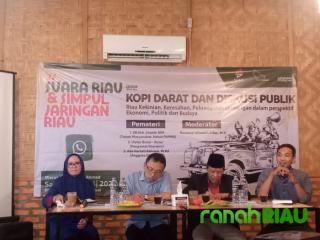 Simpul Jaringan Riau dan Admin Suara Riau taja Kopi darat dan Diskusi bahas kondisi Riau terkini